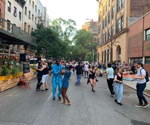 People dancing on the street